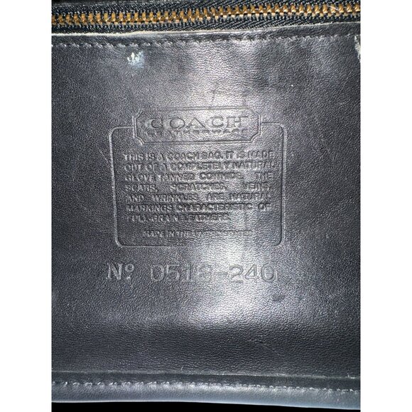 VTG Coach Oliver Bag 9902 Black Leather Brass Crossbody Purse 90s USA + Tag - Picture 10 of 10